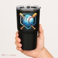Baseball Dripping Ice Cream Drip Baseball Tumbler thumb 2