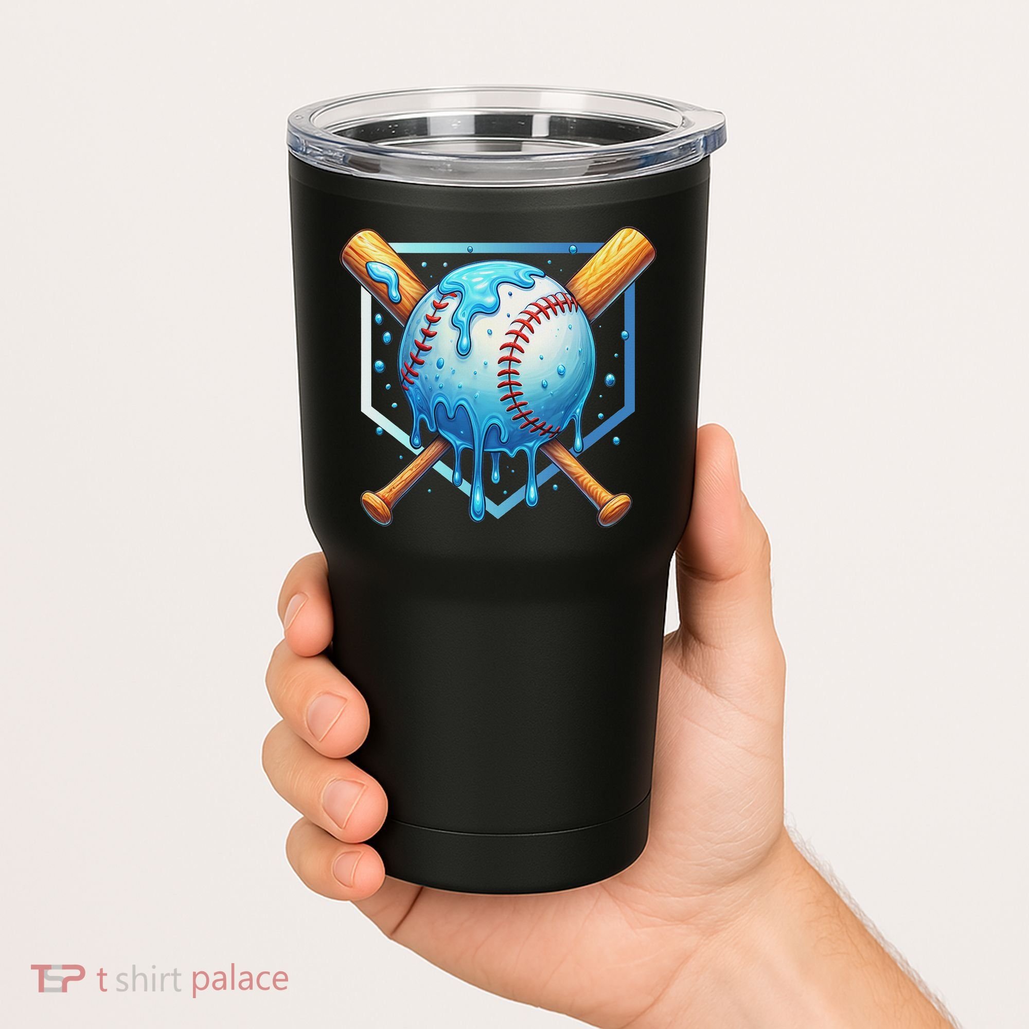 Baseball Dripping Ice Cream Drip Baseball Tumbler