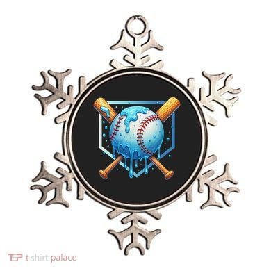 Baseball Dripping Ice Cream Drip Baseball Ornament