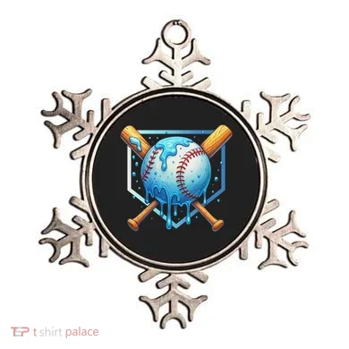 Baseball Dripping Ice Cream Drip Baseball Ornament