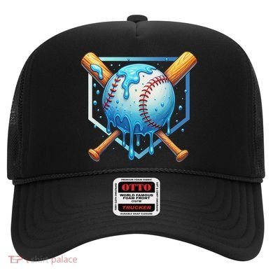 Baseball Dripping Ice Cream Drip Baseball Hat