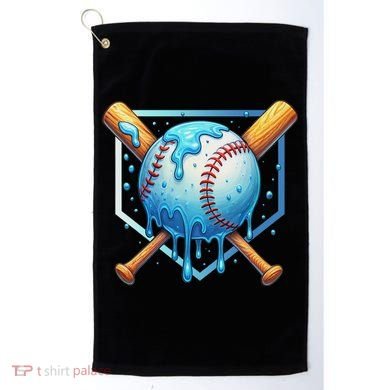 Baseball Dripping Ice Cream Drip Baseball Golf Towel