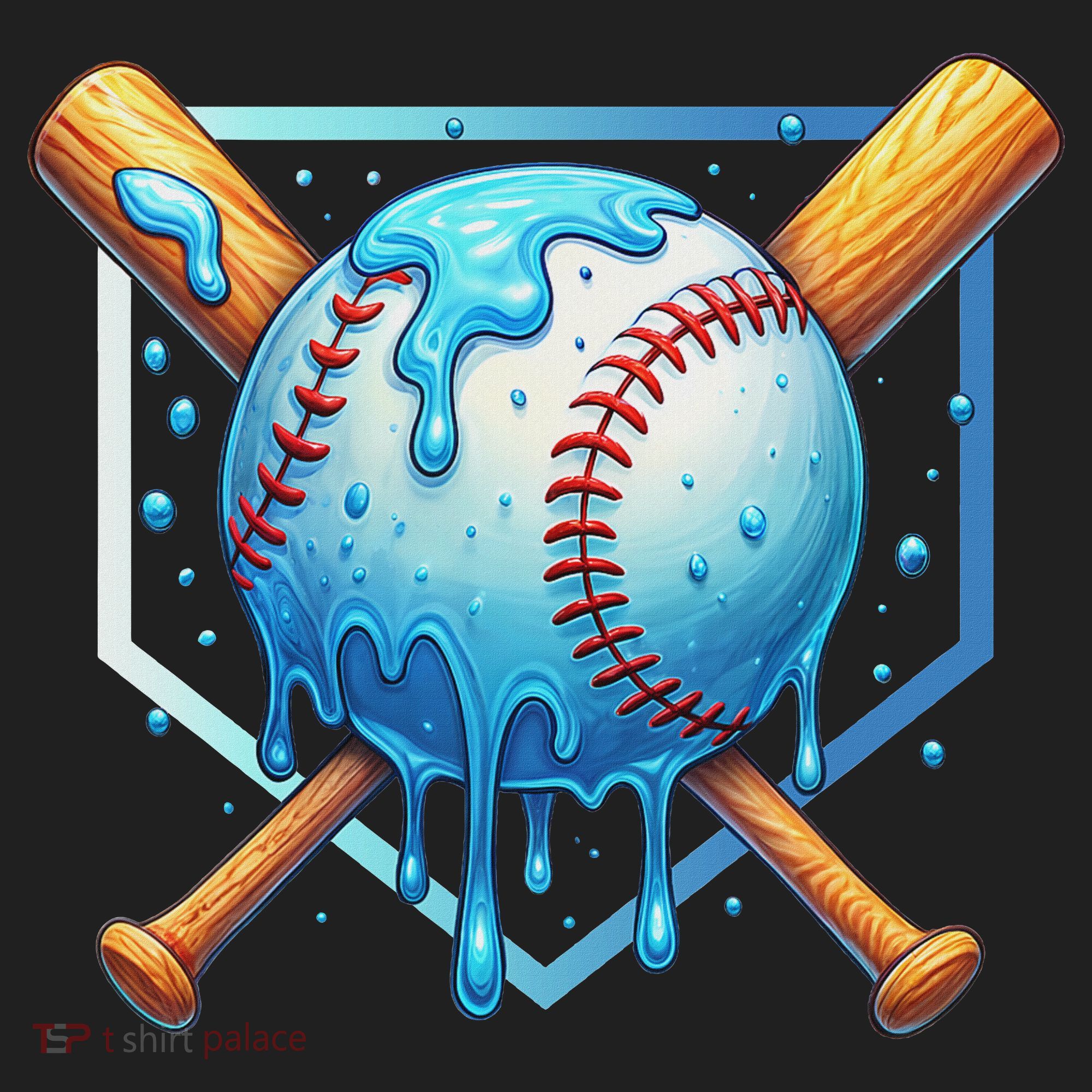 Baseball Dripping Ice Cream Drip Baseball Golf Towel