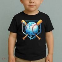 Baseball Dripping Ice Cream Drip Baseball Toddler T-Shirt thumb 2