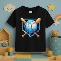 Baseball Dripping Ice Cream Drip Baseball Toddler T-Shirt thumb 3