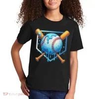 Baseball Dripping Ice Cream Drip Baseball Kids T-Shirt thumb 2