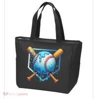 Baseball Dripping Ice Cream Drip Baseball Tote Bag thumb 3