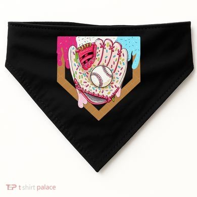 Baseball Drip Ice Cream Cone Drip Baseball USA-Made Doggie Bandana