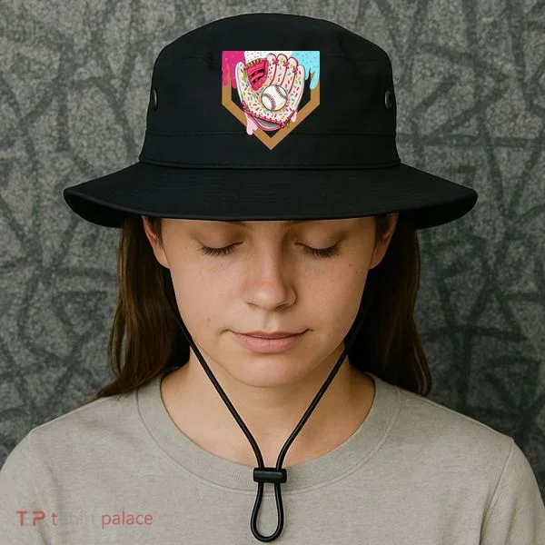 Baseball Drip Ice Cream Cone Drip Baseball Bucket Hat