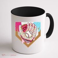 Baseball Drip Ice Cream Cone Drip Baseball Coffee Mug thumb 1