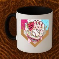 Baseball Drip Ice Cream Cone Drip Baseball Coffee Mug thumb 2