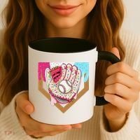 Baseball Drip Ice Cream Cone Drip Baseball Coffee Mug thumb 3