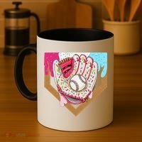 Baseball Drip Ice Cream Cone Drip Baseball Coffee Mug thumb 4