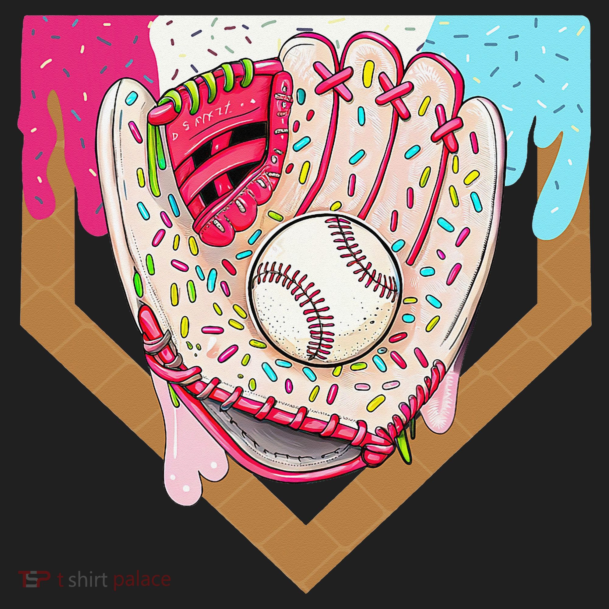 Baseball Drip Ice Cream Cone Drip Baseball Beanie