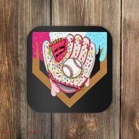 Baseball Drip Ice Cream Cone Drip Baseball Coaster thumb 0