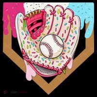 Baseball Drip Ice Cream Cone Drip Baseball Coaster thumb 2