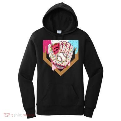 Baseball Drip Ice Cream Cone Drip Baseball Women's Hoodie