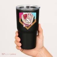 Baseball Drip Ice Cream Cone Drip Baseball Tumbler thumb 2