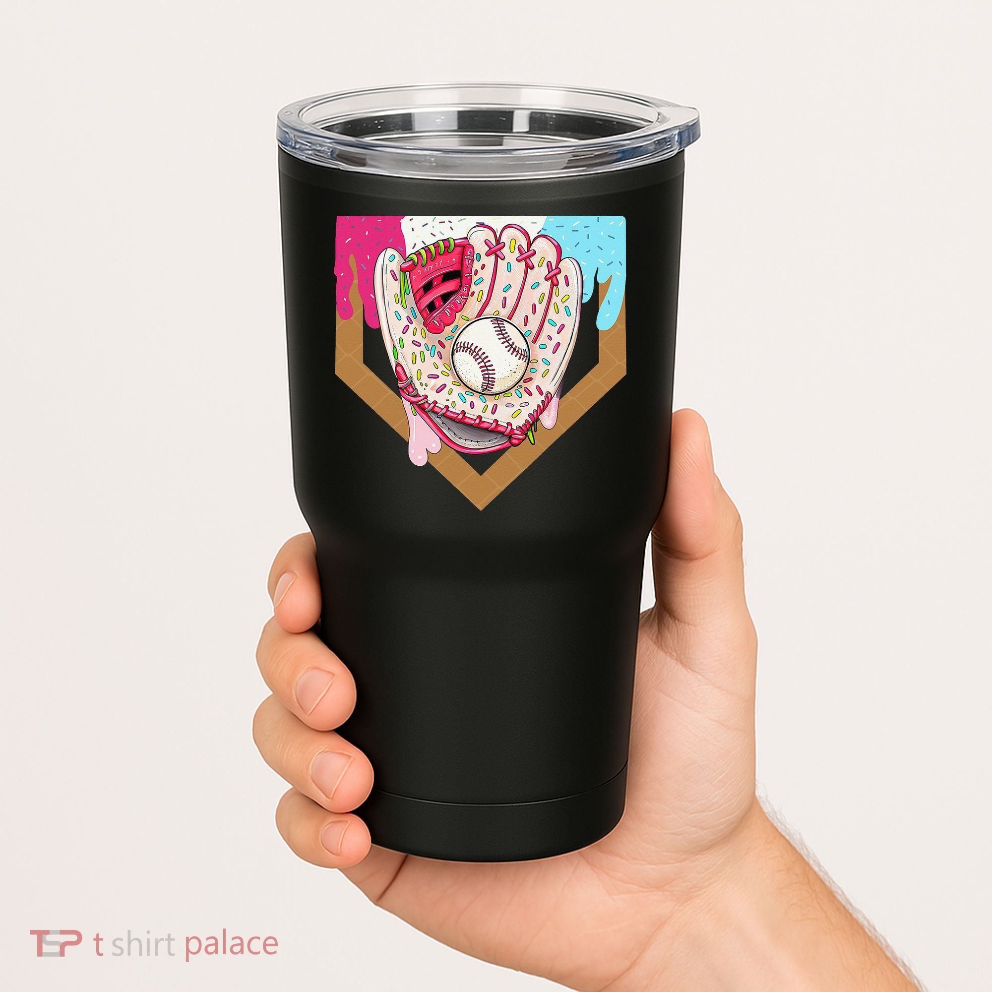 Baseball Drip Ice Cream Cone Drip Baseball Tumbler