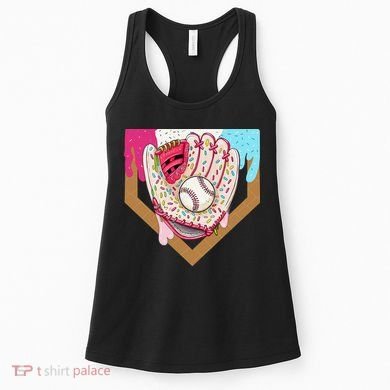 Baseball Drip Ice Cream Cone Drip Baseball Women's Tank Top