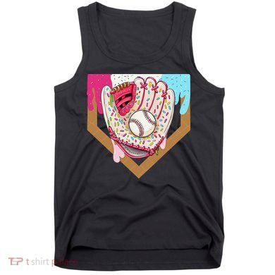 Baseball Drip Ice Cream Cone Drip Baseball Tank Top