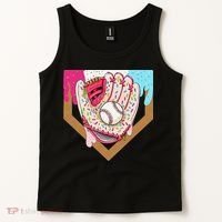 Baseball Drip Ice Cream Cone Drip Baseball Tank Top thumb 2