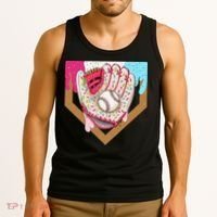 Baseball Drip Ice Cream Cone Drip Baseball Tank Top thumb 3