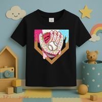 Baseball Drip Ice Cream Cone Drip Baseball Toddler T-Shirt thumb 3