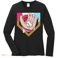 Baseball Drip Ice Cream Cone Drip Baseball Women's Long Sleeve Shirt thumb 0