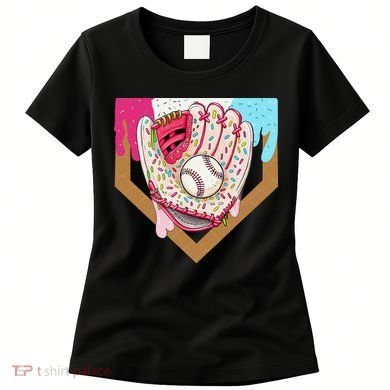 Baseball Drip Ice Cream Cone Drip Baseball Women's T-Shirt