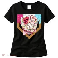 Baseball Drip Ice Cream Cone Drip Baseball Women's T-Shirt thumb 0