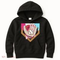 Baseball Drip Ice Cream Cone Drip Baseball Kids Hoodie thumb 0