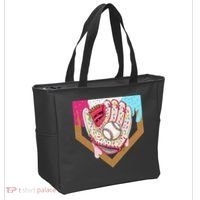 Baseball Drip Ice Cream Cone Drip Baseball Tote Bag thumb 2