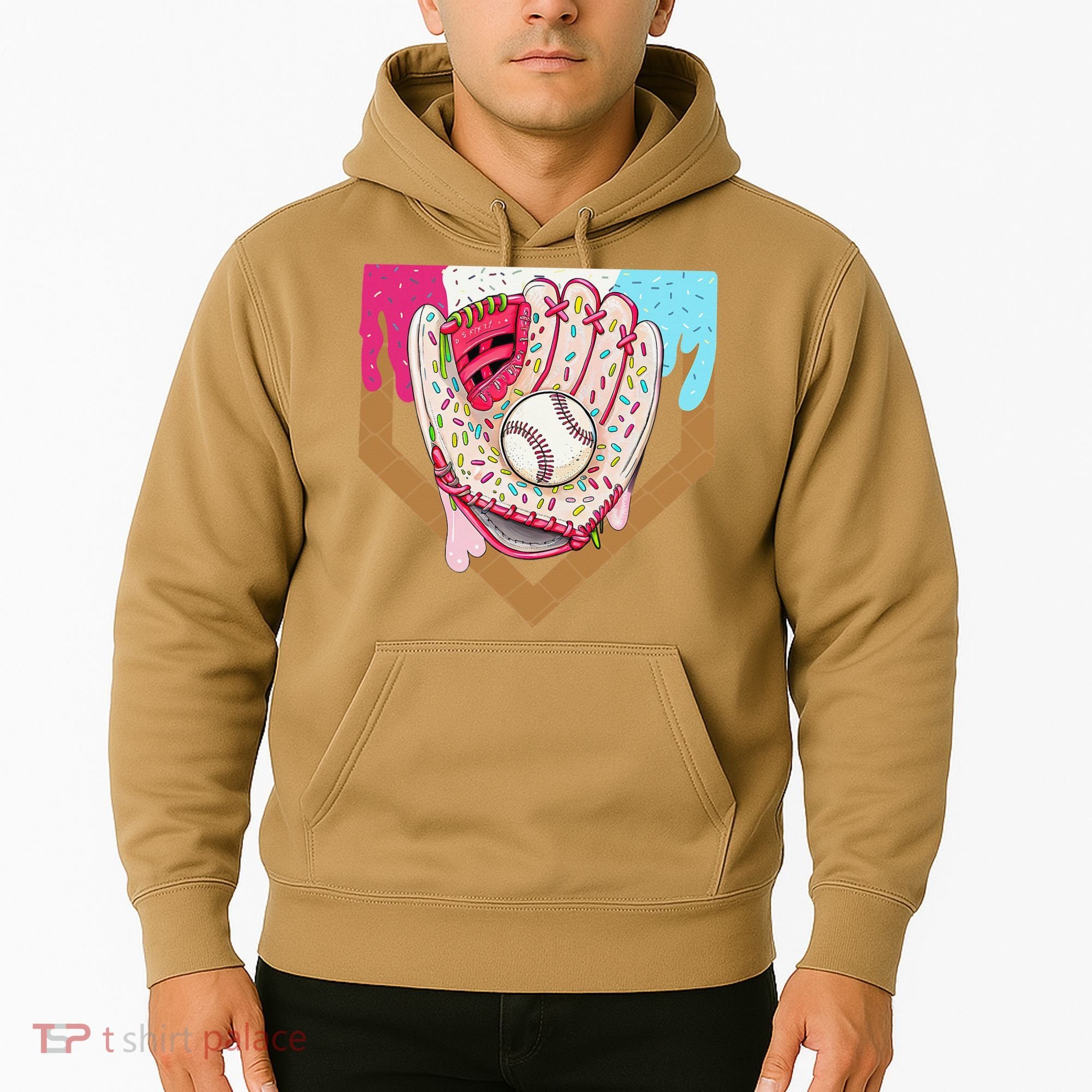 Baseball Drip Ice Cream Cone Drip Baseball Hoodie