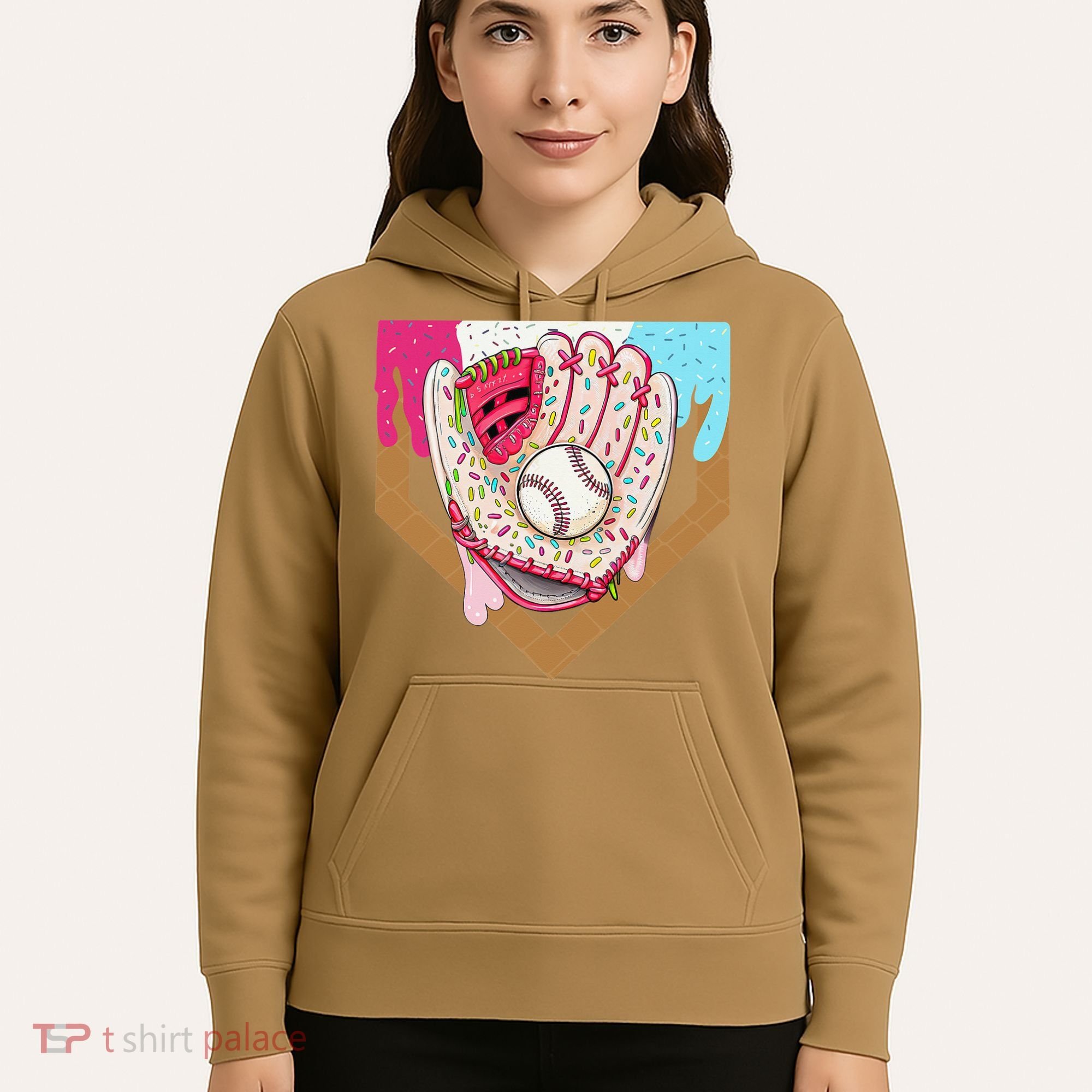 Baseball Drip Ice Cream Cone Drip Baseball Hoodie