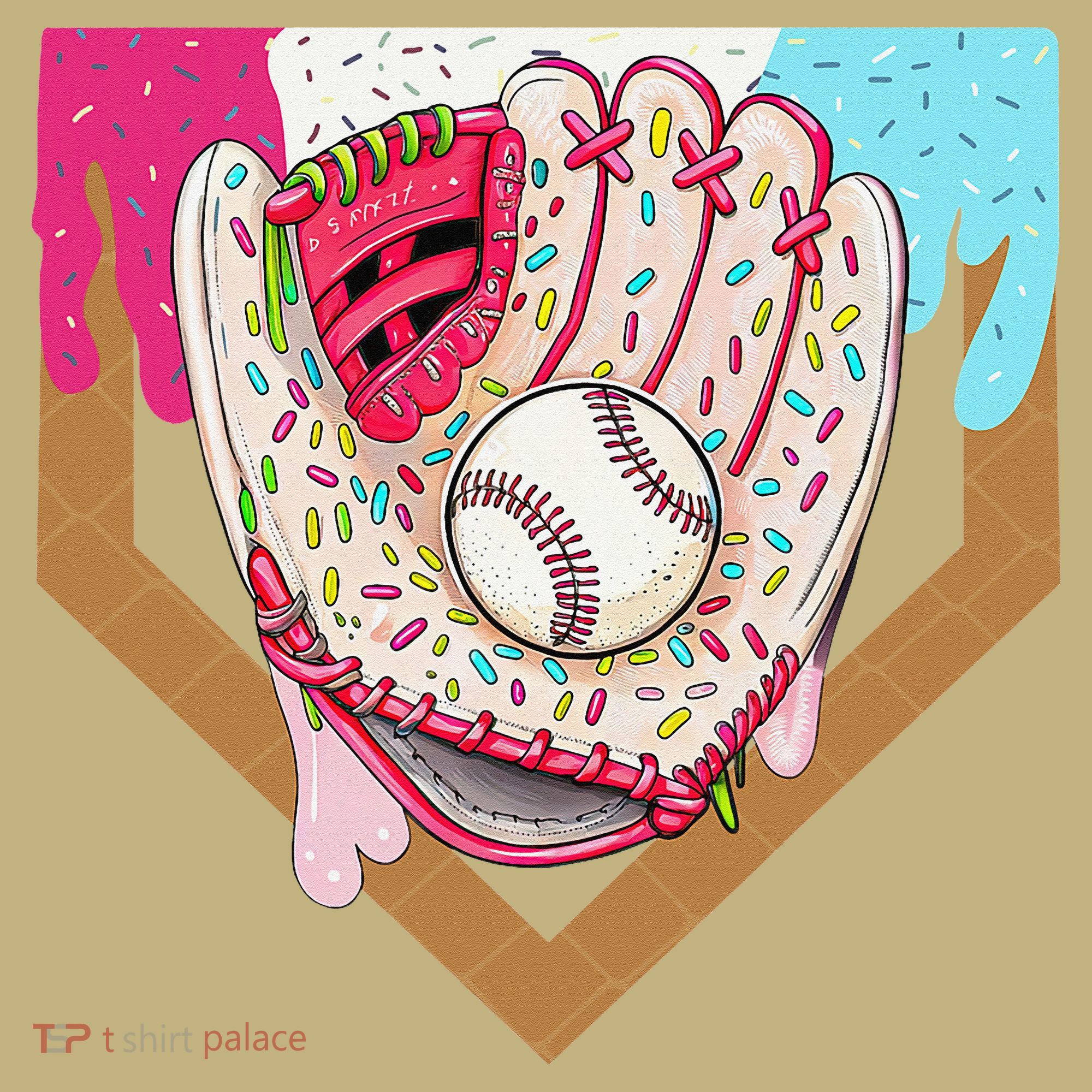 Baseball Drip Ice Cream Cone Drip Baseball Sweatshirt