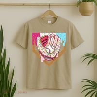 Baseball Drip Ice Cream Cone Drip Baseball T-Shirt thumb 2