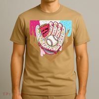 Baseball Drip Ice Cream Cone Drip Baseball T-Shirt thumb 3
