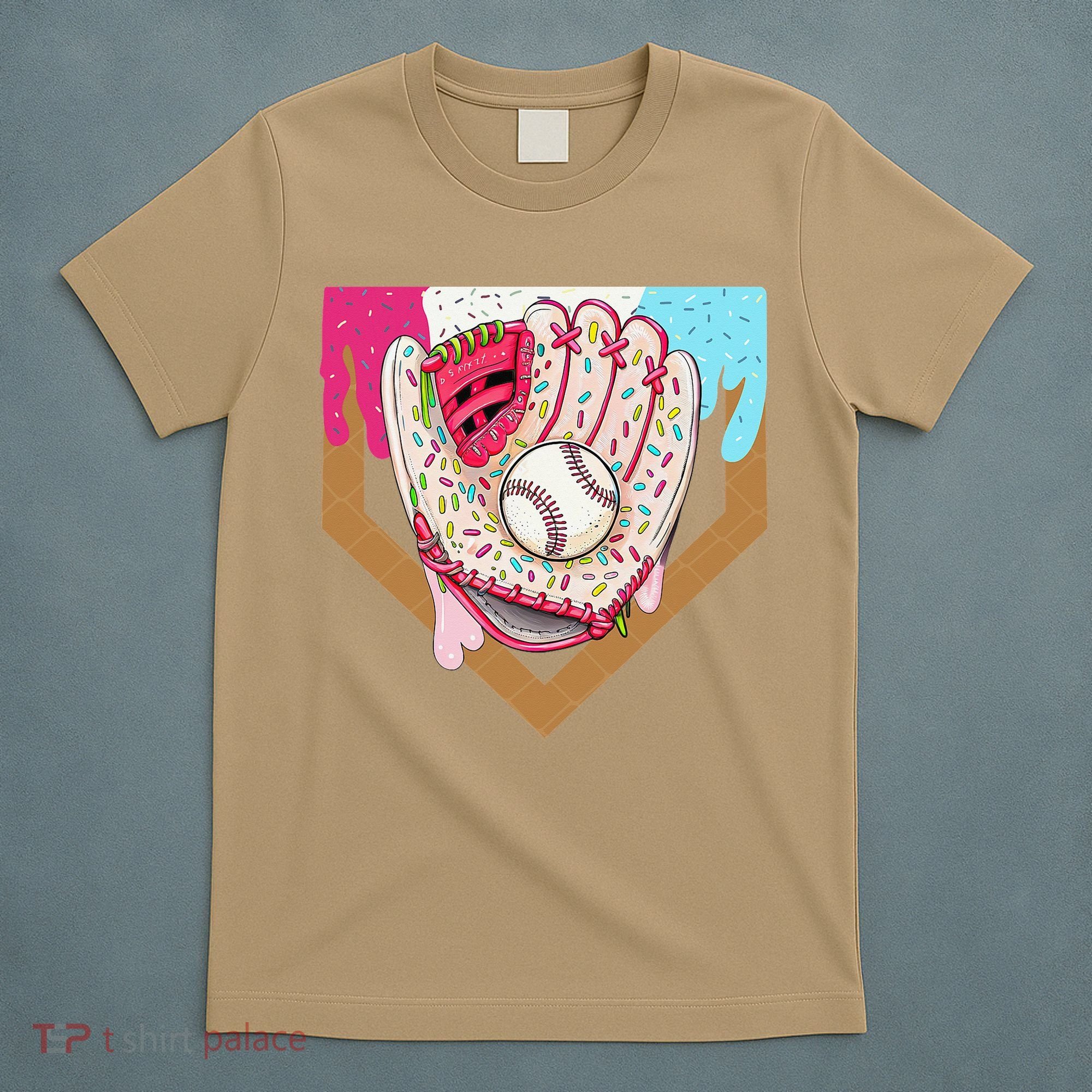 Baseball Drip Ice Cream Cone Drip Baseball T-Shirt