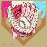 Baseball Drip Ice Cream Cone Drip Baseball T-Shirt thumb 7