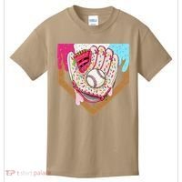 Baseball Drip Ice Cream Cone Drip Baseball Kids T-Shirt thumb 0