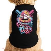 Baseball Drip Ice Cream Style For And Women Doggie Tank thumb 0