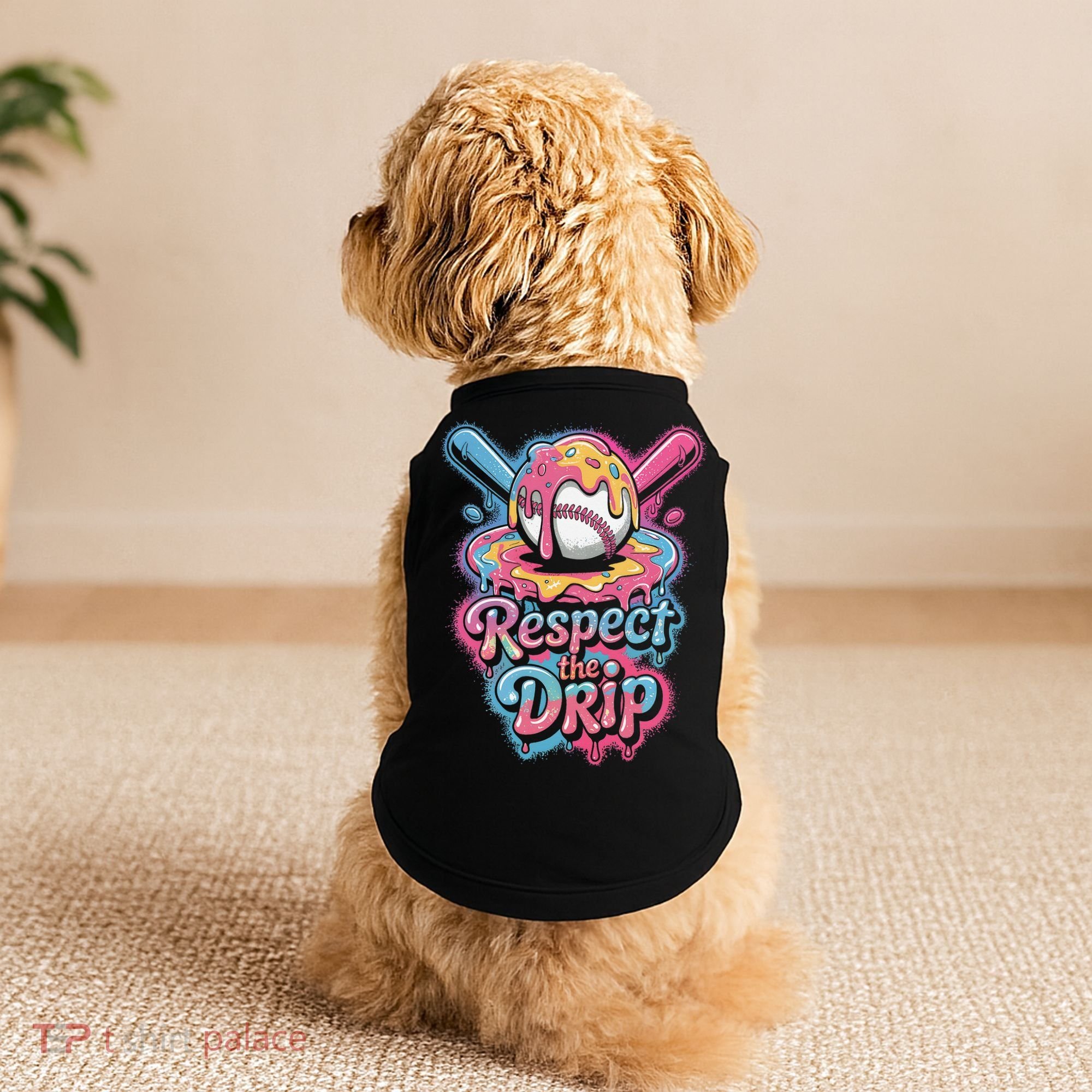 Baseball Drip Ice Cream Style For And Women Doggie Tank