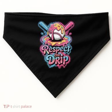 Baseball Drip Ice Cream Style For And Women USA-Made Doggie Bandana