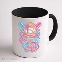Baseball Drip Ice Cream Style For And Women Coffee Mug thumb 1