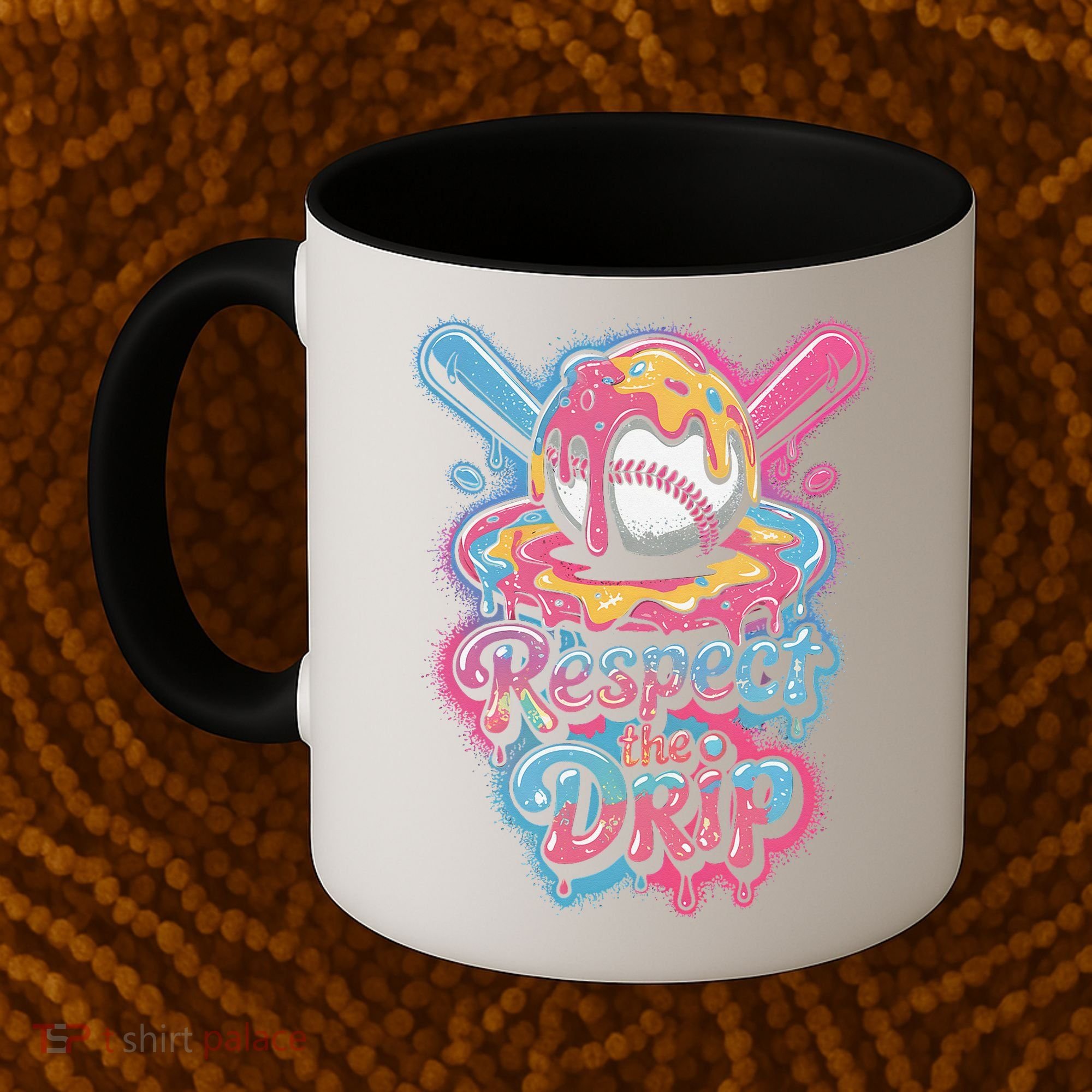 Baseball Drip Ice Cream Style For And Women Coffee Mug