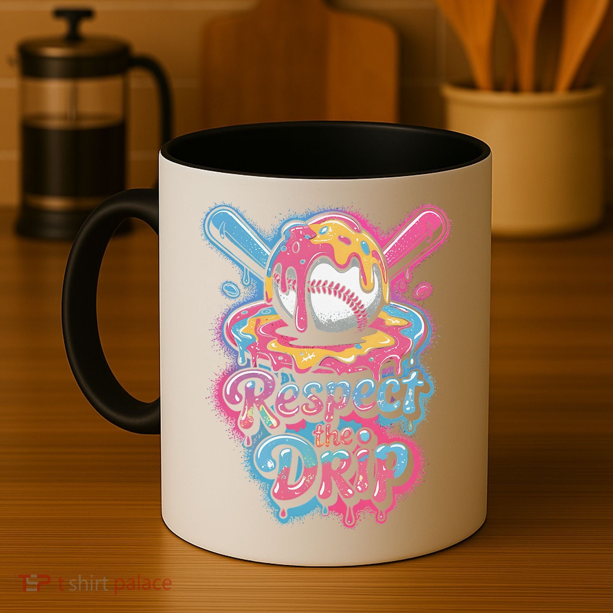 Baseball Drip Ice Cream Style For And Women Coffee Mug