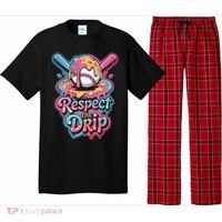 Baseball Drip Ice Cream Style For And Women Pajama Set thumb 0