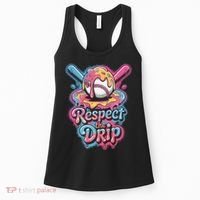 Baseball Drip Ice Cream Style For And Women Women's Tank Top thumb 0