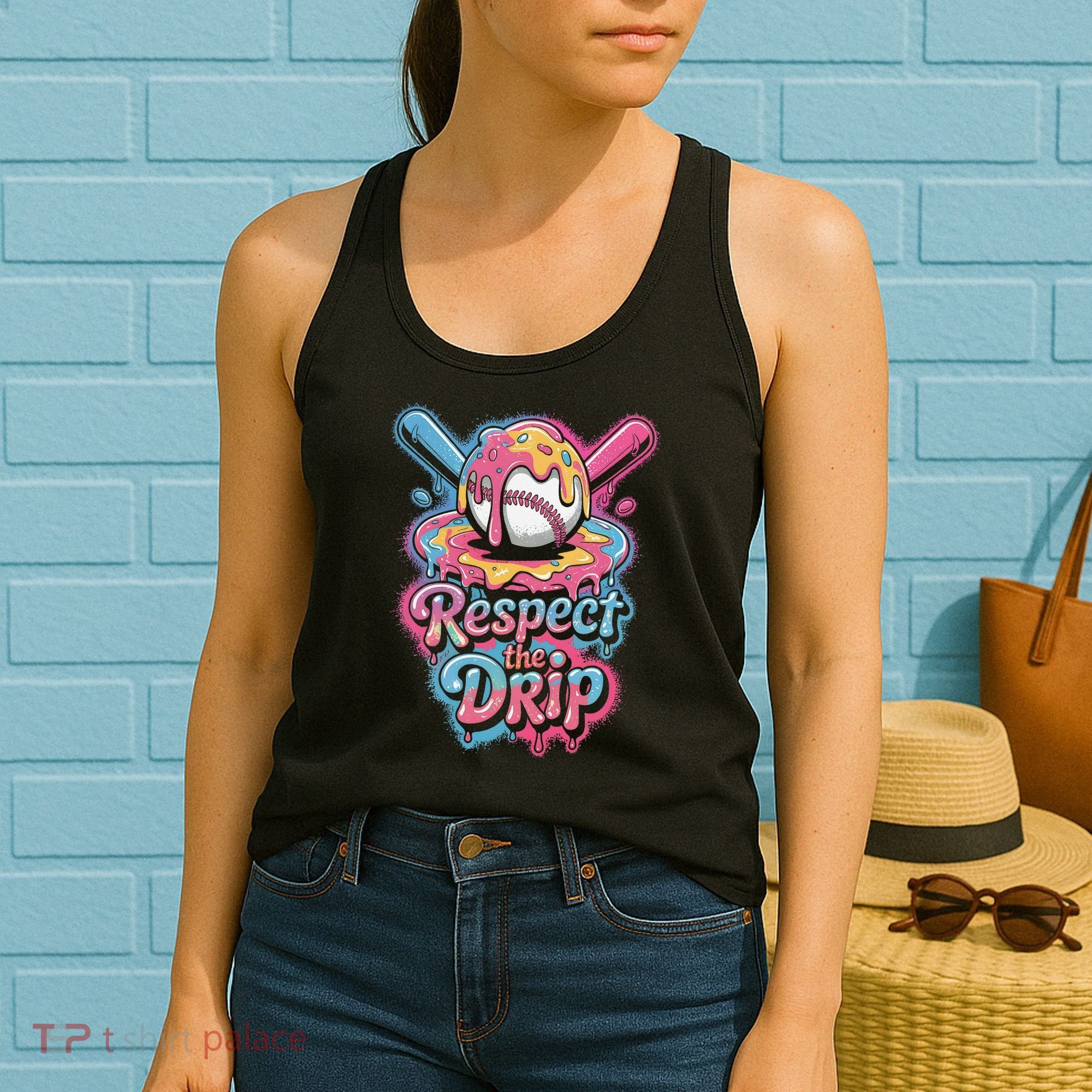 Baseball Drip Ice Cream Style For And Women Women's Tank Top